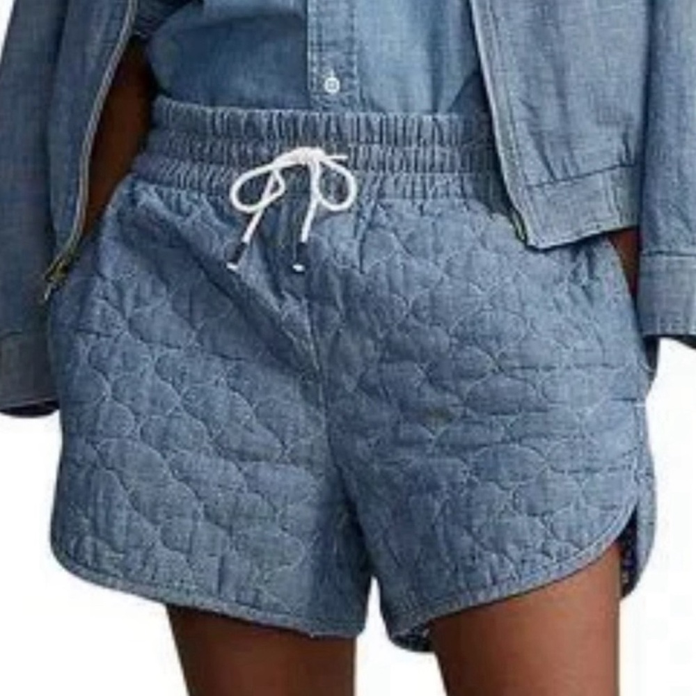 Ralph Lauren Chambray Quilted Shorts Small NWT